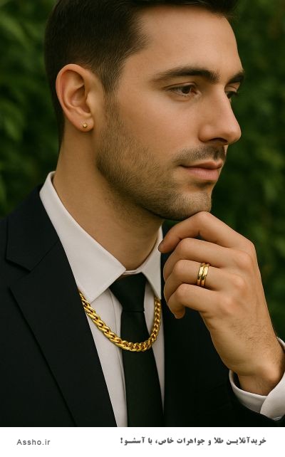 انگشتر مردانه طلا	